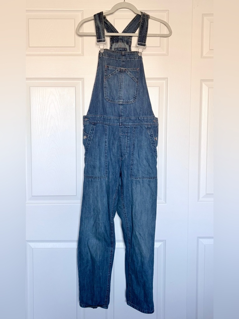 Gap Classic Denim Blue Relaxed Overalls — XS